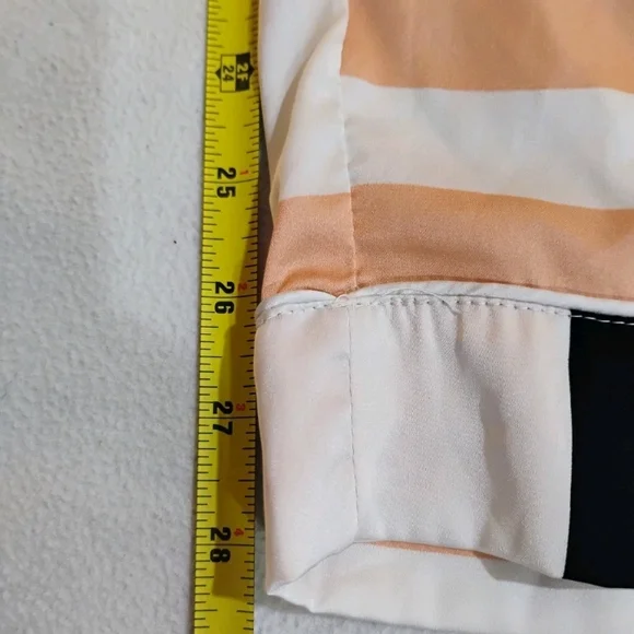 White Mark Geometric Pajama Set - Black, White, Orange - Picture 14 of 14